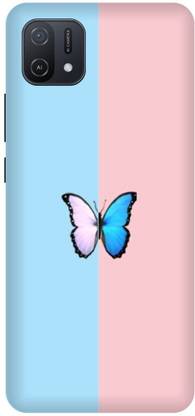 play fast Back Cover for OPPO A16E, CPH2421, BLUE, BUTTERFLY, COLORFUL