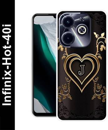 SARTOOLIYA Back Cover for Infinix Hot 40i J NAME, J LOVE, J ALPHABET, J LETTER NAME