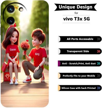 BUYMORE Back Cover for Vivo T3x 5G
