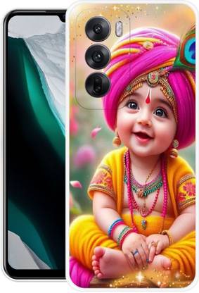 सर्तूलिया Oppo Reno 12 Pro 5G, GOD, LOVE, KRISHNA, RADHA PRINTED BACK COVER के लिए