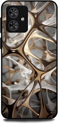 INDICRAFT Back Cover for Motorola Moto G54 5G HOLLO CIRCLE, 3D, GOLD, NEURAL, TEXTURE WAVY, ABSTRACT