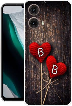 INTELLIZE Back Cover for Motorola Edge 50 Fusion BB, B LOVE B, B LETTER, BB NAME