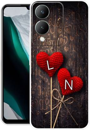 INTELLIZE Back Cover for Vivo Y17s LN, L LOVE N, N LOVE L, L LETTER, N LETTER, LN NAME