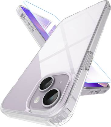 eller santé Back Cover for Apple iPhone 14, Cover Case with Tempered Glass Screen Protector Guard Combo