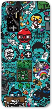 NDCOM Back Cover for Tecno POVA 2 Cool Doodle Art Printed