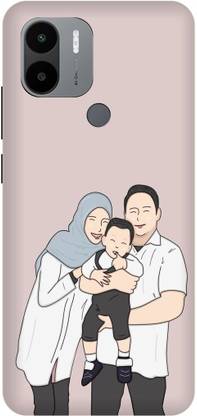 Phone Milaley.com Back Cover for POCO C51, MZB0DXKIN, MAAANDPAA, MOMDAD, LOVE, PARENTS, BLAC, MOMANDDAD