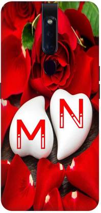 JUGGA Back Cover for OPPO F11 Pro, CPH1969, M LOVES N NAME,M NAME, N LETTER, ALPHABET,M LOVE N NAME