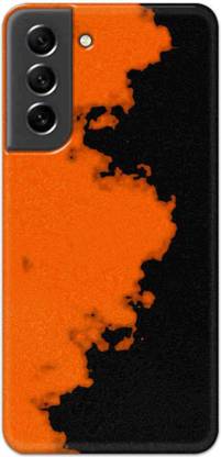 NDCOM Back Cover for Samsung Galaxy S21 FE 5G Orange Black Pattern Printed