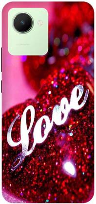 Rockyard Back Cover for realme C30, RMX3581, HEART, LOVE, GLITTER, DESIGN