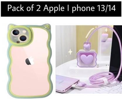YuniKase Back Cover for IPHONE 13/14 CAT HEART CUTE COVER
