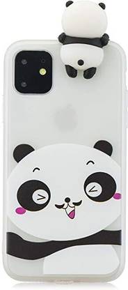 Midos Back Cover for iPhone 11, Silicone 3D Cute Rubber Panda Case For iphone 11