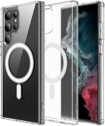 HexaGear Back Cover for Magnetic Clear Case Magsafe for Samsung Galaxy S23 Ultra, wireless charging