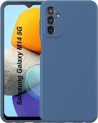 MobiLooks Back Cover for Samsung Galaxy M14 5G, Hybird Liiquid Silicone Soft Anti shock Case