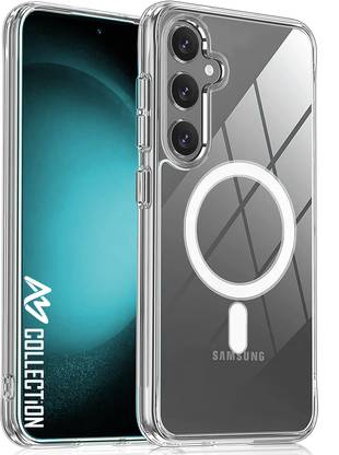 am collection Back Cover for Samsung Galaxy A55 5G Transparent MagSafe Mobile Back Cove| Wireless Charging|PC+TPU