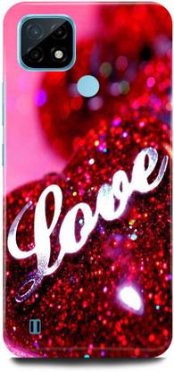 play fast Back Cover for Realme C25Y, RMX3268 HEART, LOVE, GLITTER, DESIGN