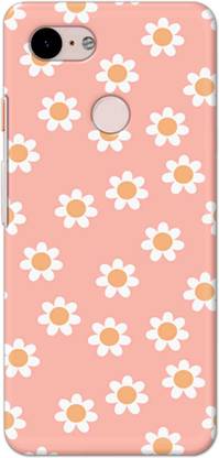 NDCOM Back Cover for Google Pixel 3 Flower In Pink Background Printed Hard Case