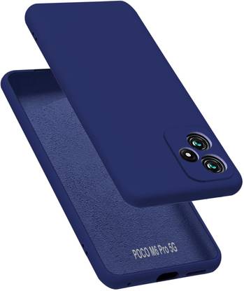 VAPRIF Back Cover for POCO M6 Pro 5G, Matte Rubberized Soft Silicone Protective Cloth Inside