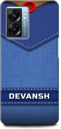 WallCraft Back Cover for OPPO K10 5G, CPH2337 DEVANSH NAME, D LETTER, BLUE, JEANS, ALPHABET, DESIGN