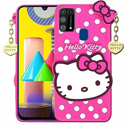 Creativo Back Cover for Samsung Galaxy M31 /Samsung Galaxy F41 Soft Silicone Rubber Girls with Pendant Cute