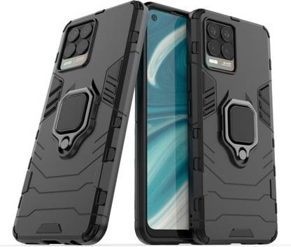 MOBILOVE Back Cover for Realme 8 4G / Realme 8 Pro | Defender Kickstand 360 Degree Case