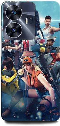 ORBIQE Back Cover for Vivo Y02 FREEFIRE, JUEGO, GUN, METAL, FIRE, GAME