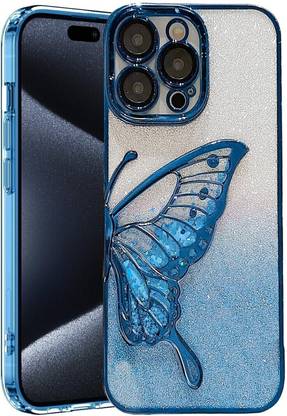 casohitech Back Cover for Apple iPhone 13 Pro Max, iPhone 13 Pro Max, Glitter Butterfly, Flexible