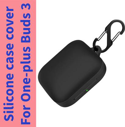 WELFO Back Cover for Silicone Case Cover For One-Plus Buds 3 with Carabiner