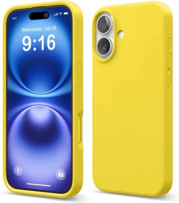 Coverskart Back Cover for Apple iPhone 16, Logo Embossed Shock Proof Microfiber Case