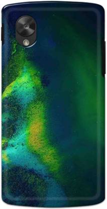 NDCOM Back Cover for Nexus 5 Green Abstract Printed