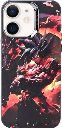 MS-Shield Back Cover for Apple iPhone 12, 3D Anime Dragon Ball Goku 3D Embossed Soft Back Case with Camera Guard
