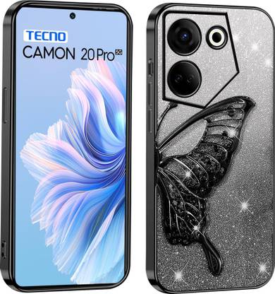 हस्रप्रो TECNO CANON 20 PRO, Cute Luxury Butterfly Girls Cover के लिए