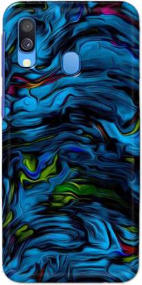 NDCOM Back Cover for Samsung Galaxy A40 Blue Abstract Printed