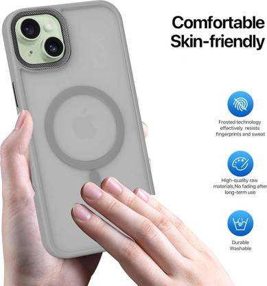 TECHNO LINE MOBILE ACCESSORIES Back Cover for Protective Transparent Matte Case Compatible for iPhone 15