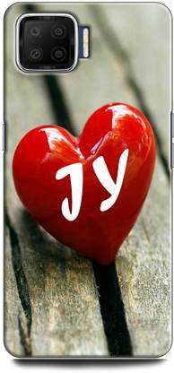 INDICRAFT Back Cover for OPPO F17 J Y, J LOVES Y, NAME, ALPHABET, JY LOVE, HART, BLUE