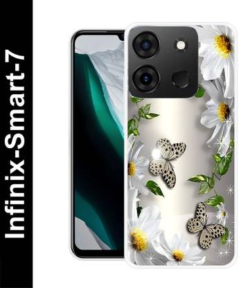 DEVLIYACASE Back Cover for Infinix Smart 7 BUTTERFLY, BEAUTIFUL BUTTERFLIES, BLUE BURRERFLY, GLITTER