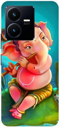 PICHKU Back Cover for VIVO Y35- V2205-GREEN,GANESH,JI,GANPATI,BAPPA,MORIYA,BHAGWAN,HINDU,SHIV,LEAF
