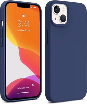 MobiLooks Back Cover for Apple iPhone 15, Original Liquid Silicone Logo Embossed Case