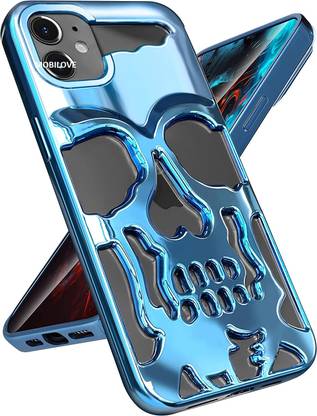 MOBILOVE Back Cover for Apple iPhone 11 | 3D Cool Hollow Skull Pattern | Skeleton Design and Luxury Plating Case