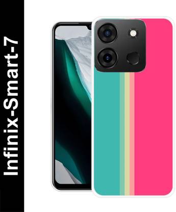 TMPBAGRU Back Cover for Infinix Smart 7 BLACK, WHITE , RAINBOW, ABSTRACT, COLOURFULL