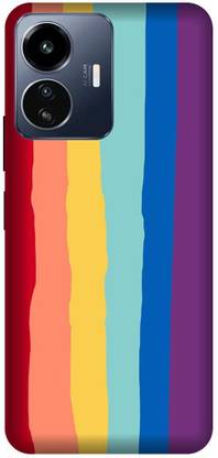 PHONE WALEY.COM Back Cover for VIVO Y77 5G,V2169,Color Gradient Rainbow Stripes,Printed