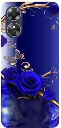 ADZIRE Back Cover for OPPO A17, CPH2477, GOLD, BLUE, HEART, FLOWER