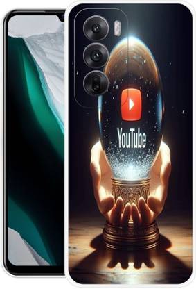 LUCKY MOBI.COM Back Cover for Oppo Reno 12 Pro 5G, YOU TUBE, UNIQ, LOVE PRINTED BACK COVER