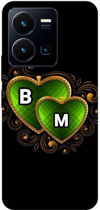 ThePrintlink Back Cover for Vivo Y35,V2205, B M, B LOVE M, B M NAME, B M ALPHABET, LOVE