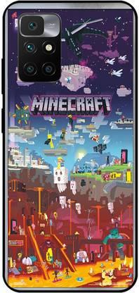 ZETREX Back Cover for Redmi 10 prime On Glossy Metal Phone Cover| MINECRAFT