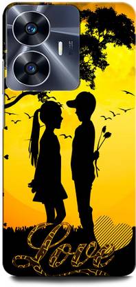 ORBIQE Back Cover for Vivo Y02T GIRL BOY, ANIME, LOVE, SWEET COUPLE, GIRL PURPOSING, ROSE