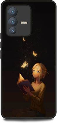 INDICRAFT Back Cover for Vivo V23 5G (GIRL, ANIME, PINK, LOVELY GIRL, CARTOON, CUTE GIRL, DOLL )