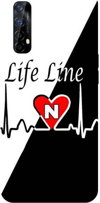 ADZIRE Back Cover for realme 7, RMX2151, N NAME, LETTER, ALPHABET, LIFELINE