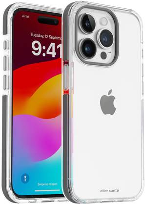 eller santé Back Cover for iPhone 15 Pro Max, Apex Series Metal Camera Screen Protection Phone Case