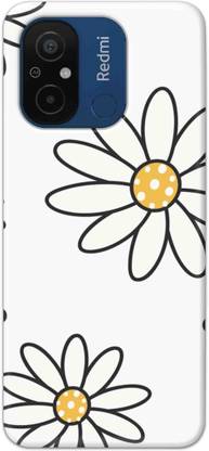 NDCOM Back Cover for Redmi 12C Simple Floral Design Printed Hard Case