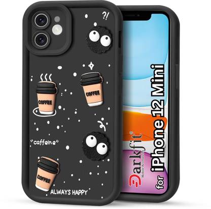 DARKFIT Back Cover for Apple iPhone 12 Mini, 3D Coffee Design Case